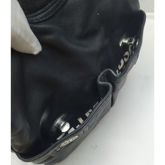 Marc By Marc Jacobs Black Leather Turnlock Pockets Zipper Closure Shoulder Bag - Picture 14 of 16